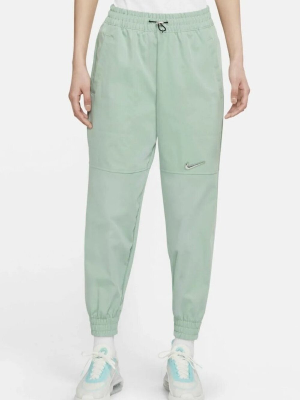 Nike Women Sportswear Swoosh Woven Pants Olive Green Size XXL CZ8909-006